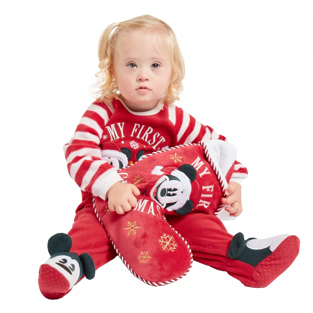 Disney Store Chaussette Mon Premier Noël Mickey Pour Bébés 4 Disney Store Chaussette Mon Premier Noël Mickey Pour Bébés – Image 2