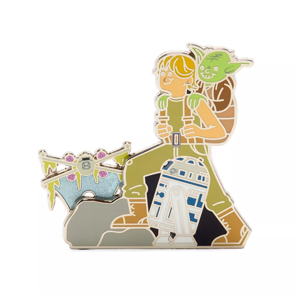 Disney Store Pin's Luke Skywalker Et Ses Amis, Star Wars 3 Disney Store Pin's Luke Skywalker Et Ses Amis, Star Wars